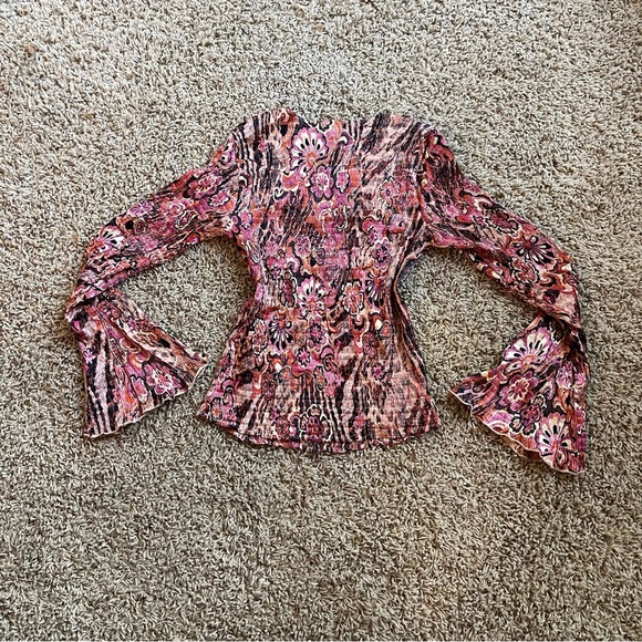 Alberto Makali Pink and Orange Floral Blouse - Picture 3 of 6